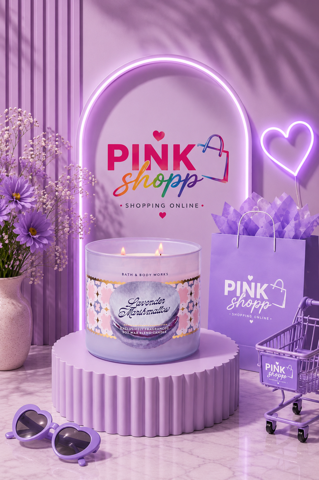 3 MECHAS LAVANDER MARSHMALLOW